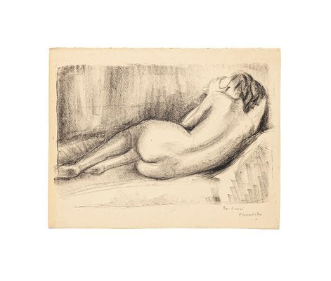 Nude - Original Lithograph on Paper by Pierre Guastalla 1950s-ZCI-777625