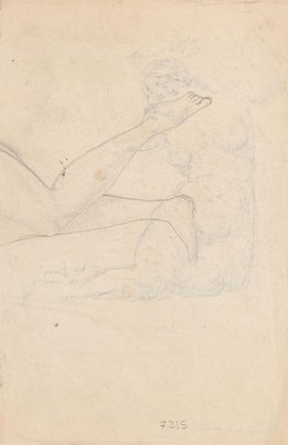 Nude - Original Pen Drawing - Mid 20th Century Mid 20th Century-ZCI-761232