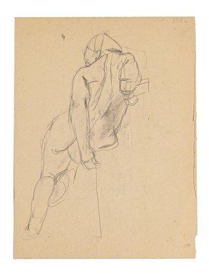 Nude - Original Pencil Drawing by Jeanne Daour - 1950s 1950s-ZCI-758317