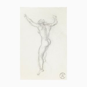 Nude - Original Pencil Drawing by S. Goldberg - Mid 20th Century Mid 20th Century-ZCI-758412