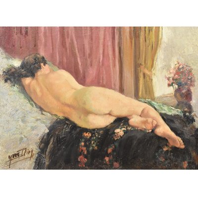 Nude Woman, Oil on Canvas, 20th Century-YVI-947737