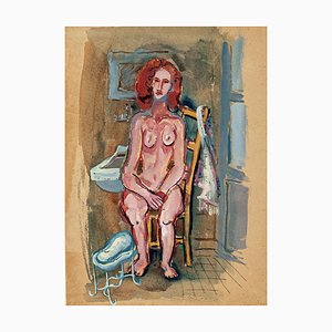 Nude Woman - Original Tempera and Watercolor by Primo Zeglio - 1930s 1930s-ZCI-757466