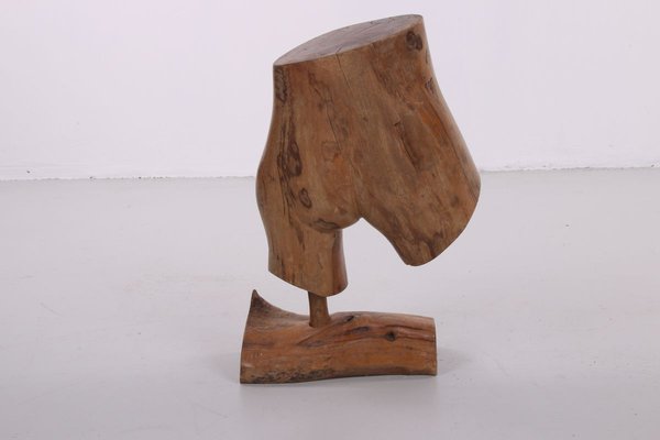 Nude Wooden Sculpture of a Woman, 1960s-EZZ-776371