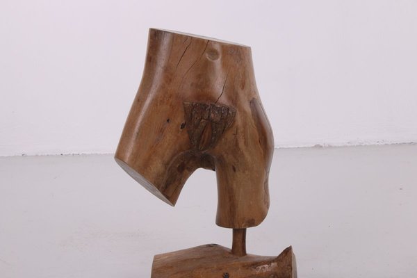 Nude Wooden Sculpture of a Woman, 1960s-EZZ-776371