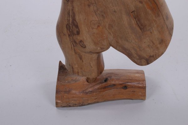 Nude Wooden Sculpture of a Woman, 1960s-EZZ-776371