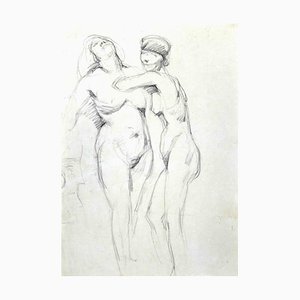 Nudes, Original Drawing in Pencil, Early 20th-Century-ZCI-1276406