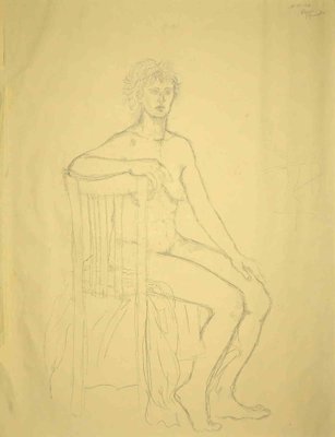 Nudes, Original Pencil Drawing, Mid 20th-Century-ZCI-1163883