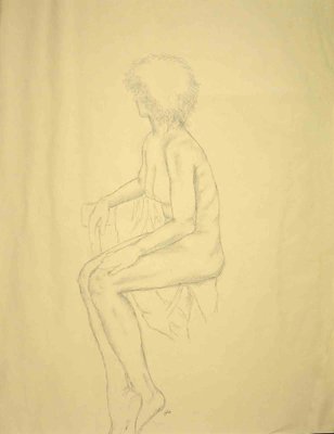 Nudes, Original Pencil Drawing, Mid 20th-Century-ZCI-1163883