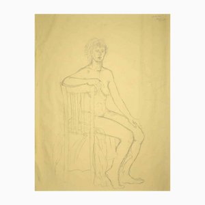 Nudes, Original Pencil Drawing, Mid 20th-Century-ZCI-1163883