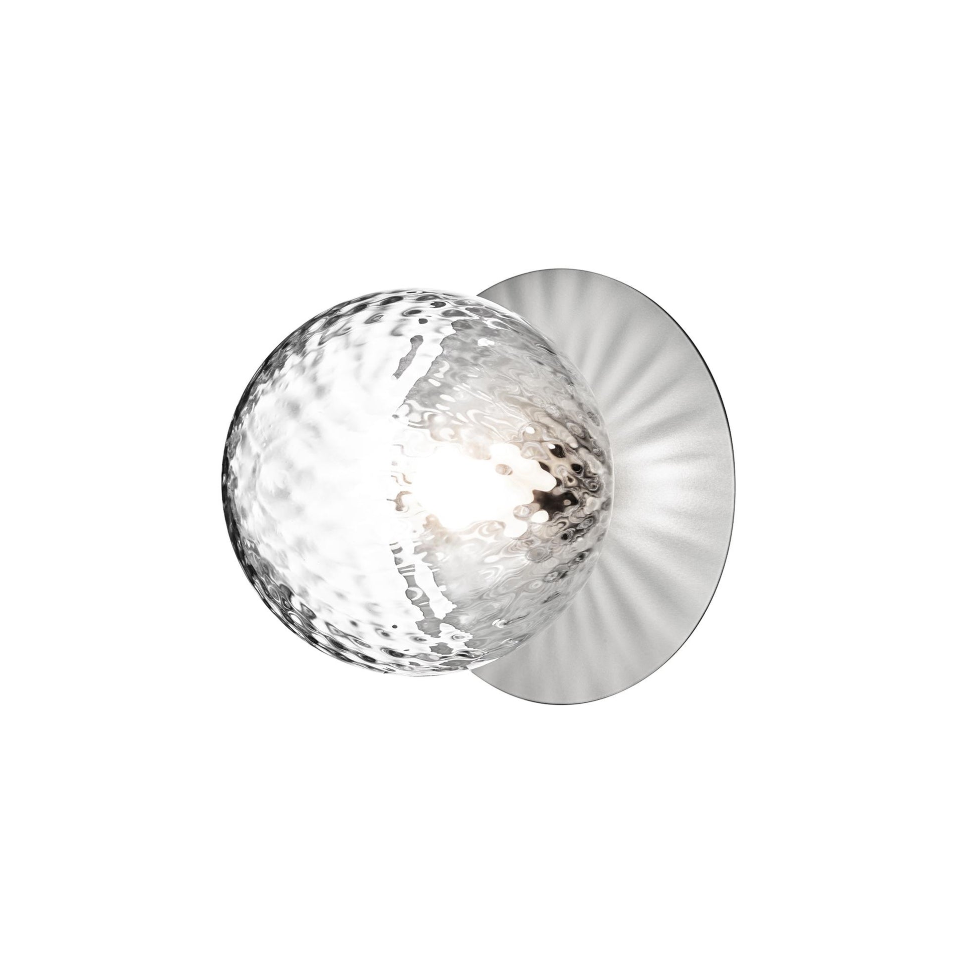 Liila 1 Wall/ Ceiling Light Medium by Nuura #Silver / Clear