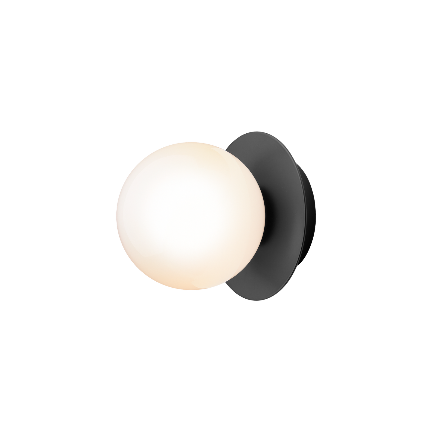 Liila 1 Wall/ Ceiling Light Small by Nuura #Black / Opal