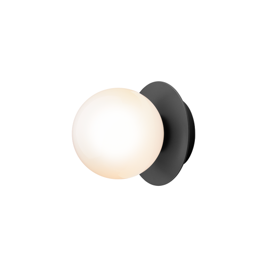 Liila 1 Wall/ Ceiling Light Small by Nuura #Black / Opal