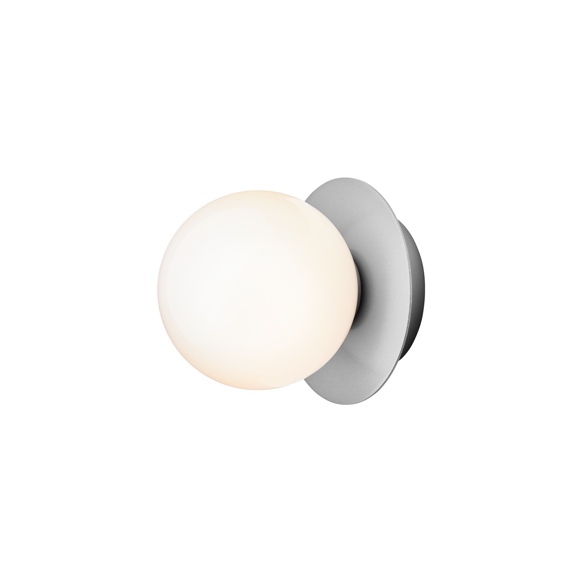 Liila 1 Wall/ Ceiling Light Small by Nuura #Silver / Opal