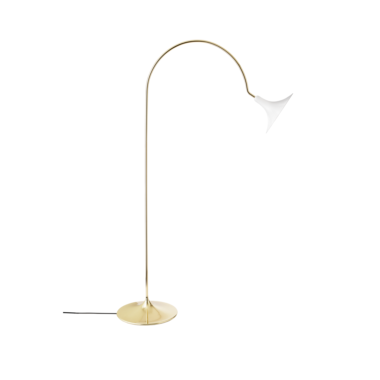 Petalii Floor Lamp by Nuura #White/ Polished Brass