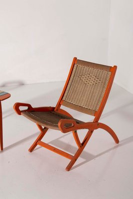 Nymphaeum Chairs with Table by Gio Ponti, 1950s, Set of 3-IEW-1797515