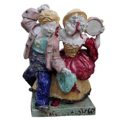 Nymphenburg Porcelain Sculpture Dancing Couple by Josef Wackerle-KJP-1149452