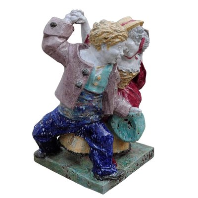 Nymphenburg Porcelain Sculpture Dancing Couple by Josef Wackerle-KJP-1149452