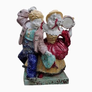 Nymphenburg Porcelain Sculpture Dancing Couple by Josef Wackerle-KJP-1149452