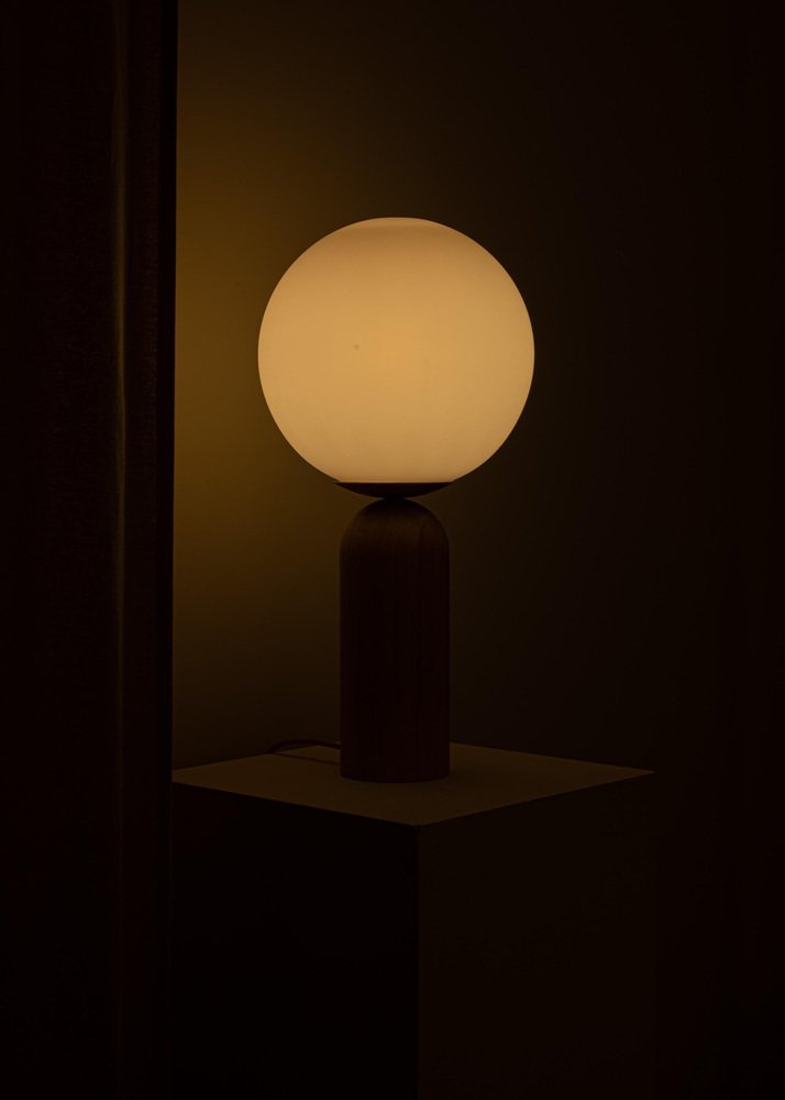 Oak and Brass Atlas Table Lamp by Simone & Marcel