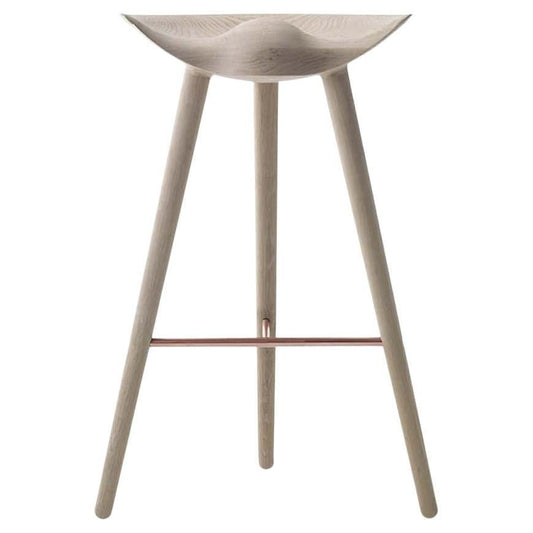 Oak and Copper Bar Stool by Lassen