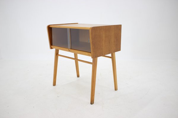 Oak and Glass Cabinet, Czechoslovakia, 1960s-TZ-1005770