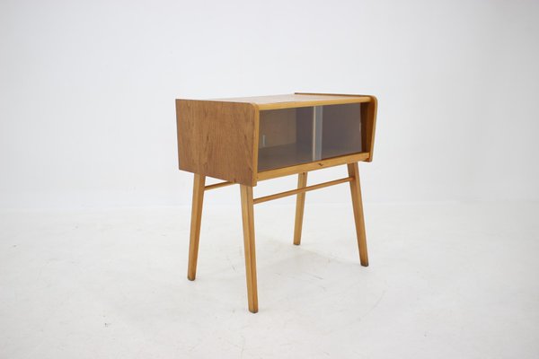 Oak and Glass Cabinet, Czechoslovakia, 1960s-TZ-1005770