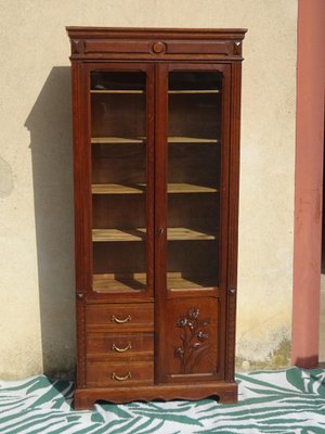 Oak and Glass Display Case, 1930s-ABK-2040988