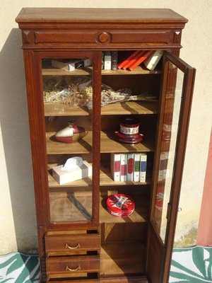 Oak and Glass Display Case, 1930s-ABK-2040988