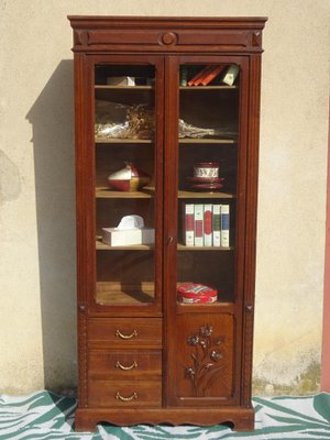 Oak and Glass Display Case, 1930s-ABK-2040988