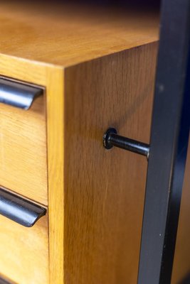 Oak and Lacquered Metal Desk, 1970s-CEJ-1305521