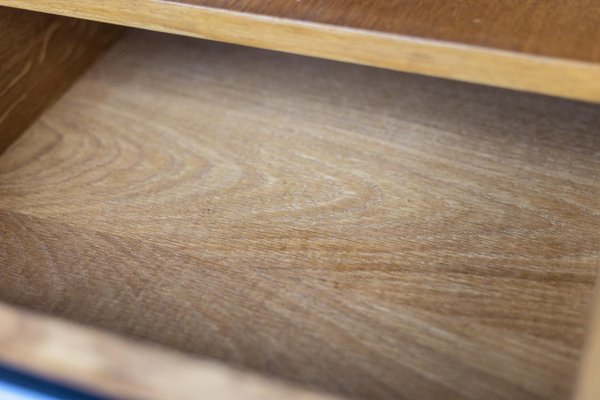 Oak and Lacquered Metal Desk, 1970s-CEJ-1305521