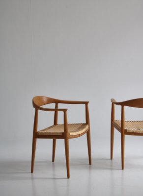 Oak and Rattan Armchair JH-501 by Hans J. Wegner, Set of 2-WRF-1287314