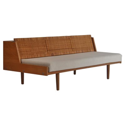 Oak and Rattan GE7 Daybed by Hans J. Wegner for GETAMA-WRF-965329