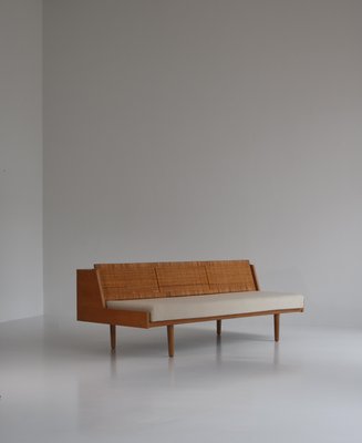 Oak and Rattan GE7 Daybed by Hans J. Wegner for GETAMA-WRF-965329