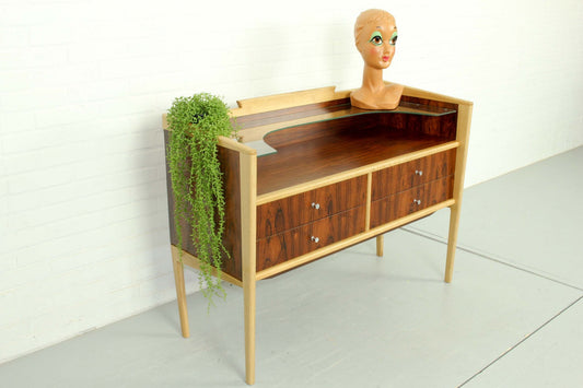 Oak and Rosewood Vanity / Sideboard, 1960s