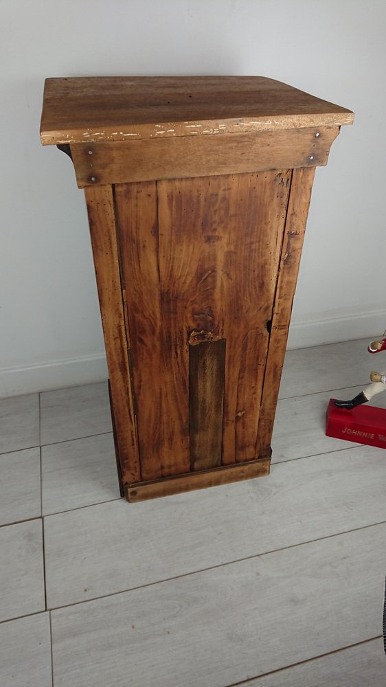 Oak and Walnut Entrance Cabinet