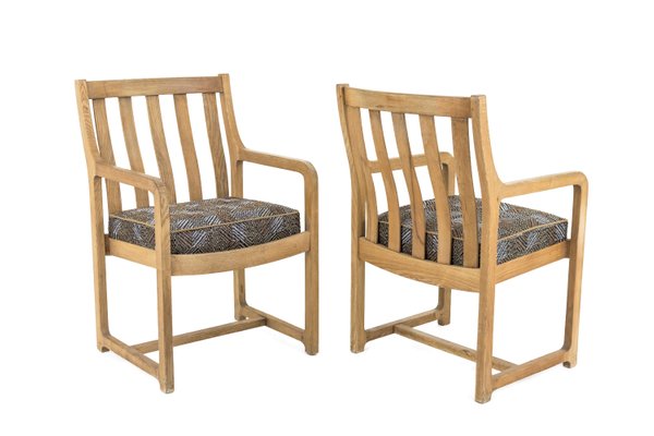 Oak Armchairs, 1950s, Set of 2-CEJ-583445