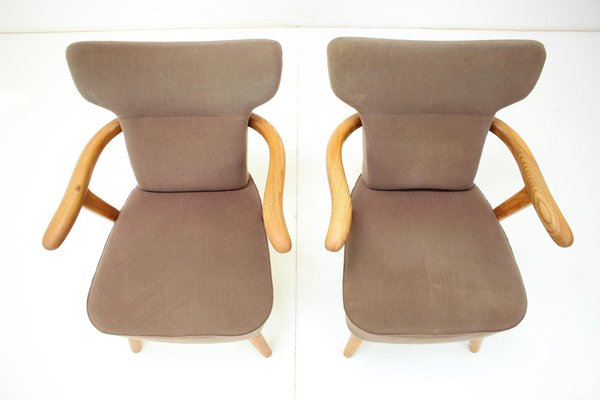 Oak Armchairs by Krasna Jizba, Czechoslovakia, 1940s, Set of 2-TZ-1329335