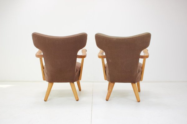 Oak Armchairs by Krasna Jizba, Czechoslovakia, 1940s, Set of 2-TZ-1329335