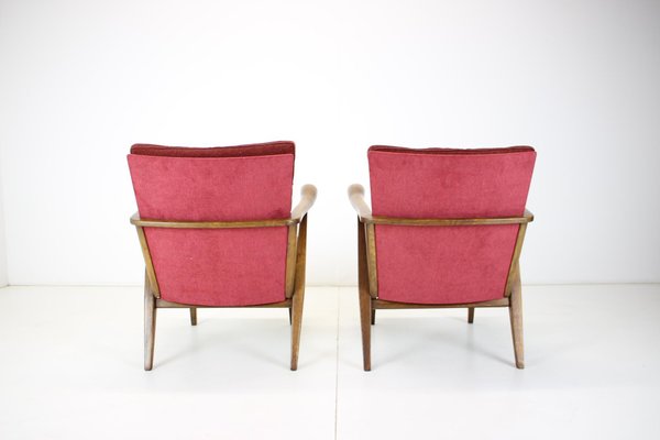 Oak Armchairs, Czechoslovakia, 1960s, Set of 2-TZ-1141909