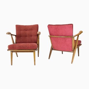 Oak Armchairs, Czechoslovakia, 1960s, Set of 2-TZ-1141909