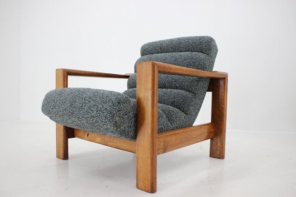 Oak Armchairs with Stools, Finland, 1960s, Set of 4-TZ-1418940