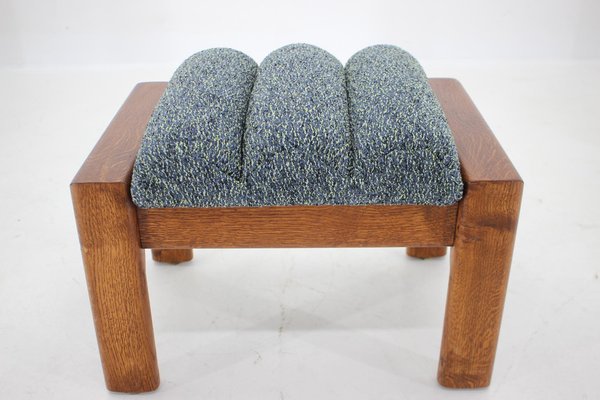 Oak Armchairs with Stools, Finland, 1960s, Set of 4-TZ-1418940