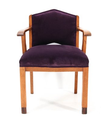 Oak Art Deco Armchairs from FA Drilling Amsterdam, 1920s, Set of 2-MY-956510