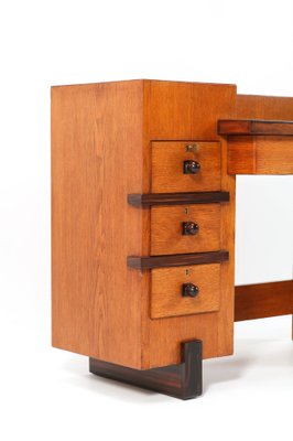 Oak Art Deco Hague School Desk by Henk Wouda for Pander, 1924-MY-1033676