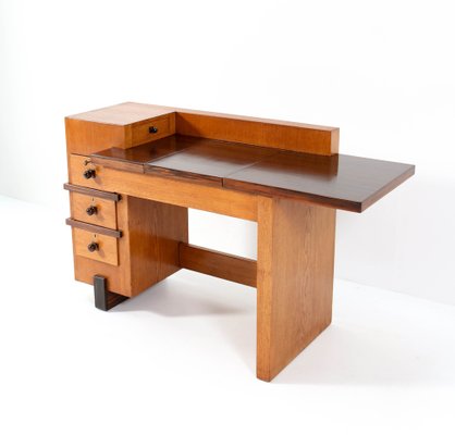 Oak Art Deco Hague School Desk by Henk Wouda for Pander, 1924-MY-1033676