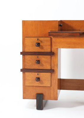 Oak Art Deco Hague School Desk by Henk Wouda for Pander, 1924-MY-1033676