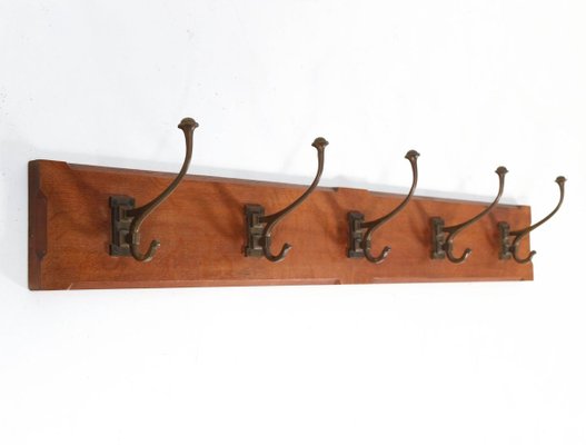 Oak Arts & Crafts Art Nouveau Coat Rack Attributed to A.J. Kropholler, 1900s-MY-838604