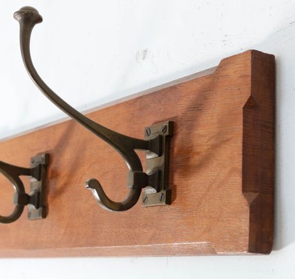 Oak Arts & Crafts Art Nouveau Coat Rack Attributed to A.J. Kropholler, 1900s-MY-838604