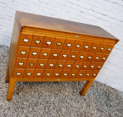 Oak Cabinet with 40 Drawers, Germany, 1930s or 1940s-QFD-1048756